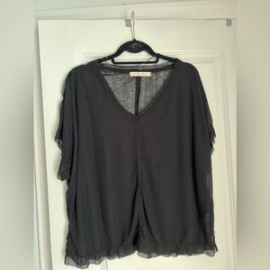 Free People Black Tee